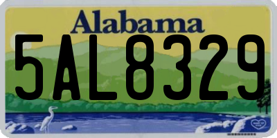 AL license plate 5AL8329