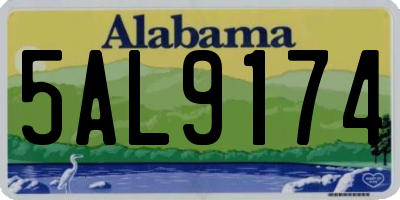 AL license plate 5AL9174