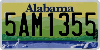 AL license plate 5AM1355