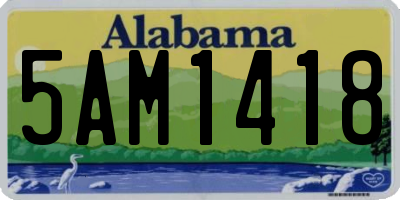 AL license plate 5AM1418