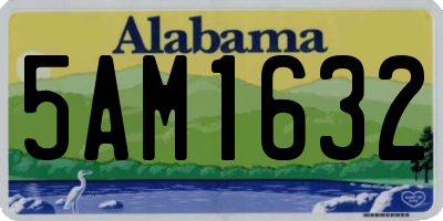 AL license plate 5AM1632