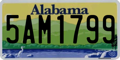 AL license plate 5AM1799