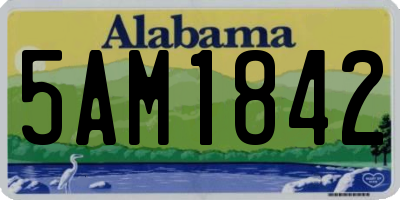 AL license plate 5AM1842
