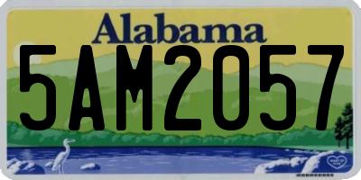 AL license plate 5AM2057