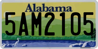 AL license plate 5AM2105