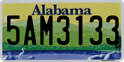 AL license plate 5AM3133
