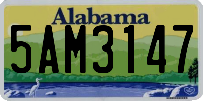 AL license plate 5AM3147