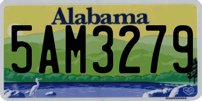 AL license plate 5AM3279