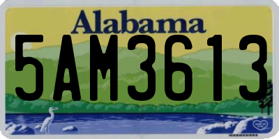 AL license plate 5AM3613