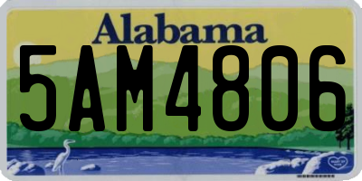 AL license plate 5AM4806
