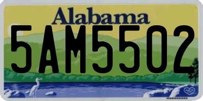AL license plate 5AM5502
