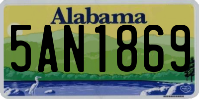 AL license plate 5AN1869