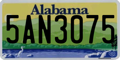 AL license plate 5AN3075