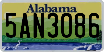AL license plate 5AN3086