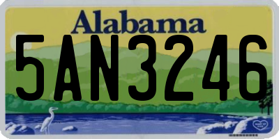 AL license plate 5AN3246