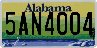 AL license plate 5AN4004