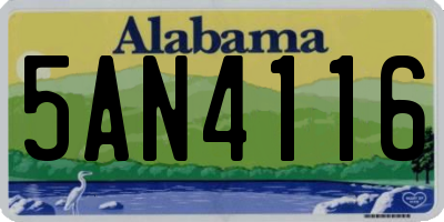 AL license plate 5AN4116