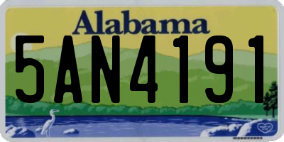 AL license plate 5AN4191