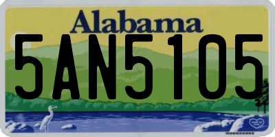 AL license plate 5AN5105