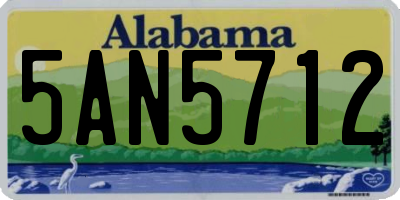 AL license plate 5AN5712