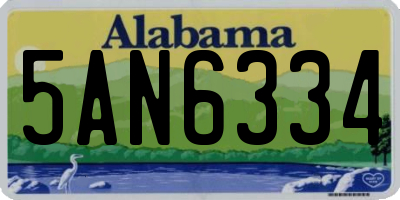 AL license plate 5AN6334