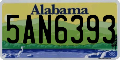 AL license plate 5AN6393