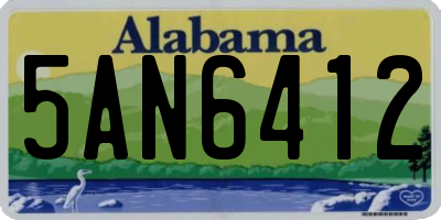 AL license plate 5AN6412