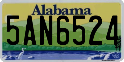 AL license plate 5AN6524