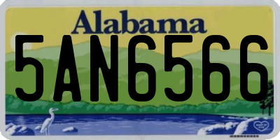 AL license plate 5AN6566