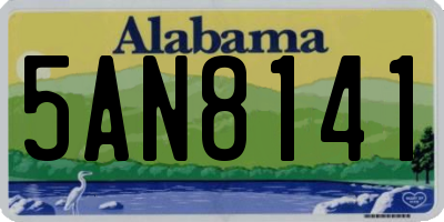 AL license plate 5AN8141
