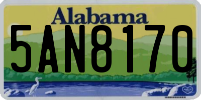 AL license plate 5AN8170