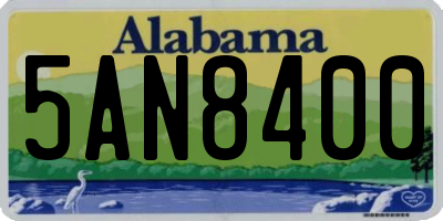 AL license plate 5AN8400