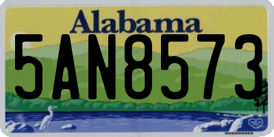 AL license plate 5AN8573