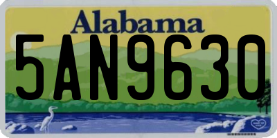 AL license plate 5AN9630