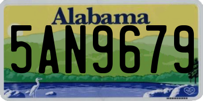 AL license plate 5AN9679