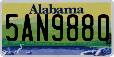 AL license plate 5AN9880