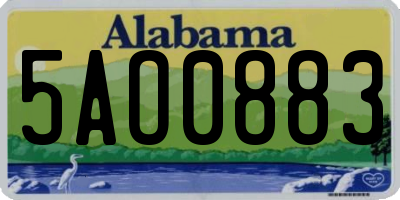 AL license plate 5AO0883