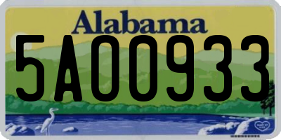 AL license plate 5AO0933