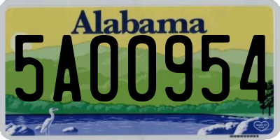 AL license plate 5AO0954