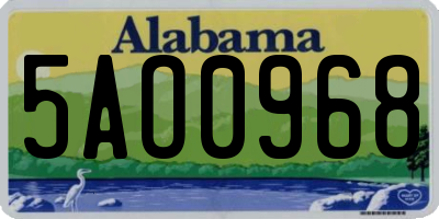 AL license plate 5AO0968