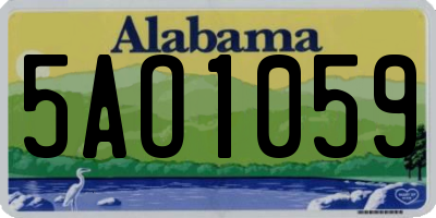 AL license plate 5AO1059