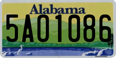 AL license plate 5AO1086