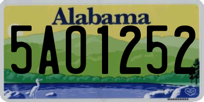 AL license plate 5AO1252