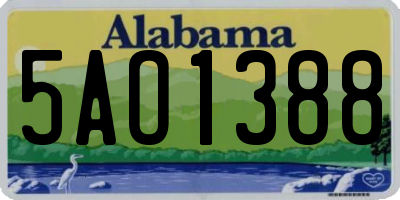 AL license plate 5AO1388