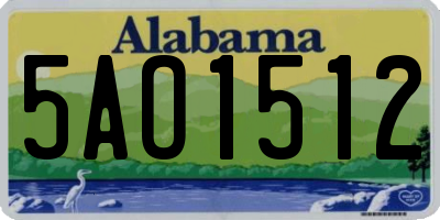 AL license plate 5AO1512