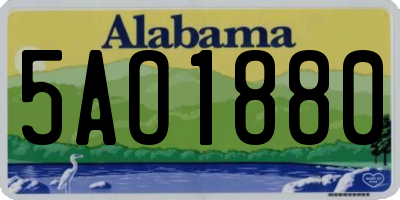 AL license plate 5AO1880