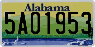 AL license plate 5AO1953