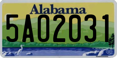 AL license plate 5AO2031