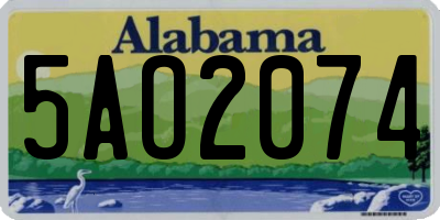 AL license plate 5AO2074