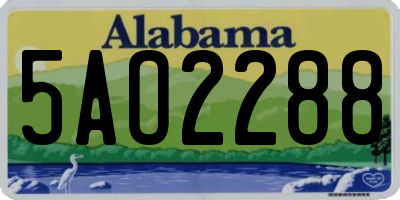 AL license plate 5AO2288